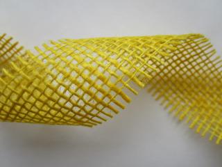 Stuha jutová  žltá  - 4,5 cm