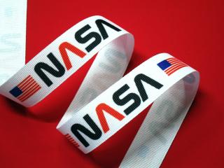 Stuha rypsová biela  NASA