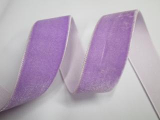Stuha zamatka  svetlo fialová  - 24 mm