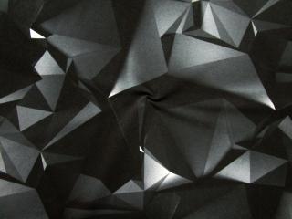 Teplákovina sivo-čierna  geometrický motív