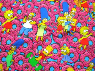 Teplákovina tyrkysovo - ružová  Simpsons