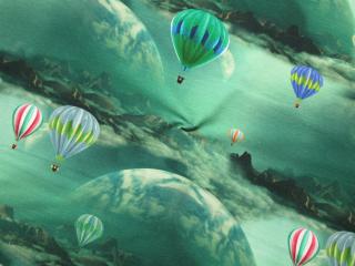 Teplákovina zelená  horkovzdušný balón