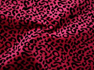 Úplet červený  čierny zamatový leopard