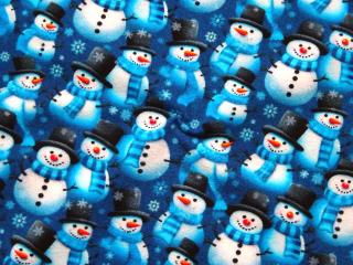 Úplet modrý  snehuliak - digitálna tlač