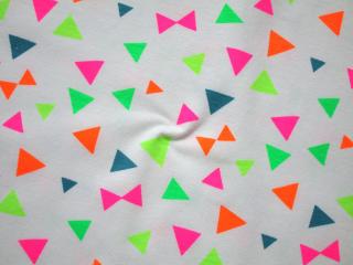 Úplet smotanový  neónové trojuholníky