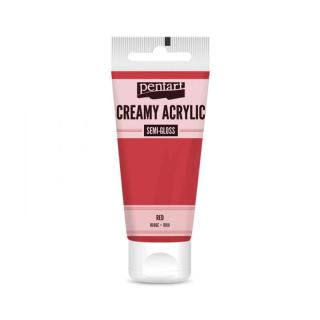 Akrylová farba krémová, červená, 60 ml