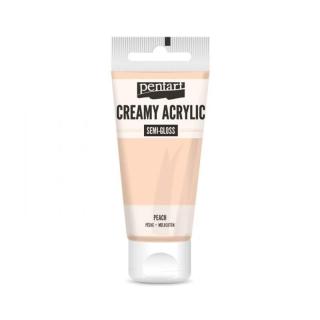 Akrylová farba krémová, pololesklá, broskyňová, 60 ml