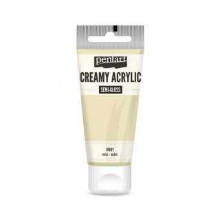 Akrylová farba krémová, pololesklá, slonovinová, 60 ml