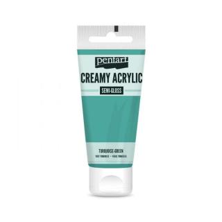 Akrylová farba krémová, tyrkysová, 60 ml