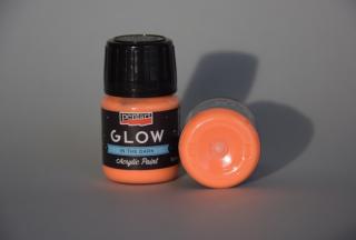 Akrylová farba svietiaca v tme 30  ml, oranžová (Pentart GLOW)
