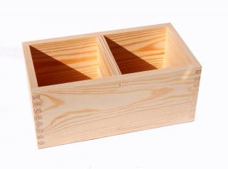 Drevený box, dvojpriečinkový