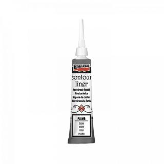 Kontúrovacia farba,metalická olovová, 20 ml