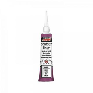Kontúrovacia farba, trblietavá staroružovál,  20 ml