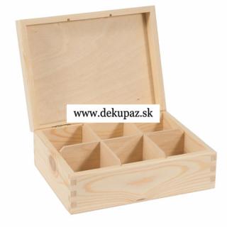 Krabica na čaj, 6 priečinkova (S0300/6)