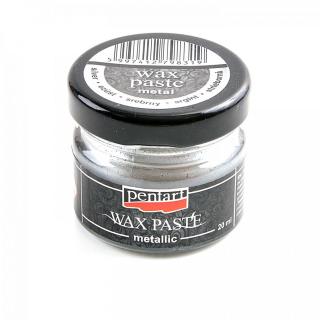 Metalická vosková pasta, 20 ml, strieborná