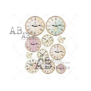Pozlátený ryžový papier na decoupage AB1055
