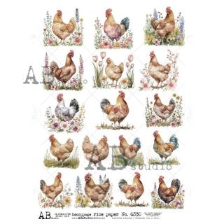 Ryžový papier na decoupage AB6530
