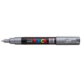 UNI POSCA FIXKA PC-1M, 0,7 MM, strieborná