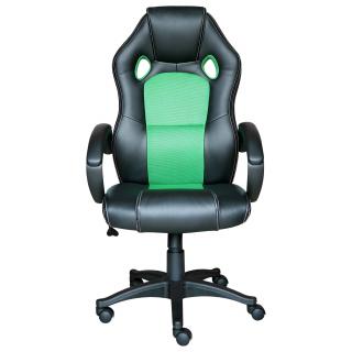 Kancelárska stolička FORMULA čierna / zelená s podrúčkami