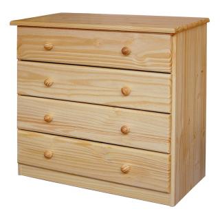 Komoda borovica masív 4 zásuvky