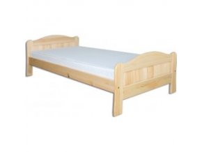 Masívna drevená posteľ-jednolôžko LK121 borovica masív 90x200cm - prírodné
