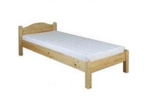 Masívna drevená posteľ-jednolôžko LK124 borovica masív 90x200cm -prírodné