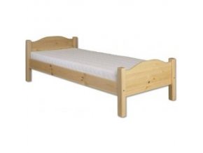 Masívna drevená posteľ-jednolôžko LK128 borovica masív 90x200-prírodné
