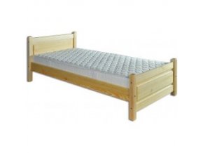 Masívna drevená posteľ-jednolôžko LK129 borovica masív 90x200-prírodné