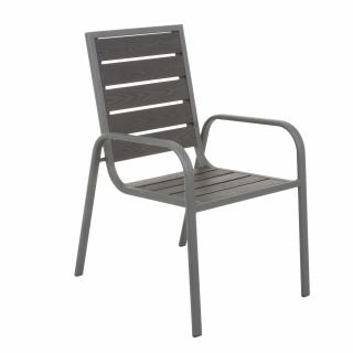 Antracitové záhradné kreslo Solar PATIO