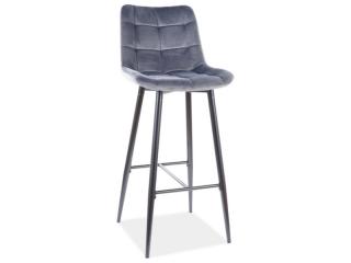 Barová čalúnená stolička SIGMA šedá