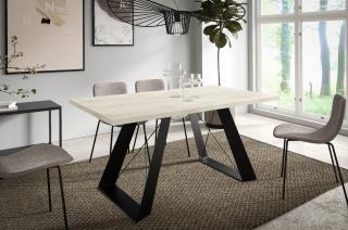 Dizajnový rozkladací jedálenský stôl TAIT chromix biely Rozmer stola: rozmer 140cm