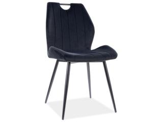 Jedálenská stolička ARCO VELVET Farba: Čierna