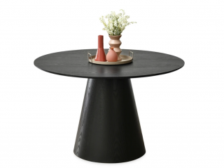 Okrúhly jedálenský stôl EDMONTON čierny dub 120 cm