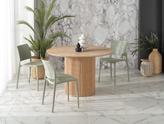 Okrúhly jedálenský stôl PALMERA, 120 cm prírodný dub