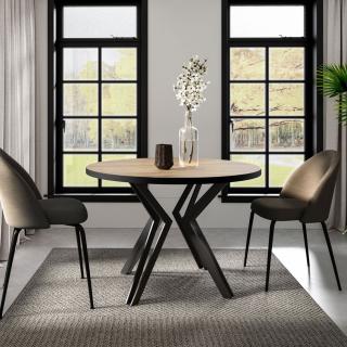 Okrúhly rozkladací jedálenský stôl KODY 100-120cm