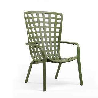 Polohovacie plastové záhradné kreslo Folio Agave NARDI