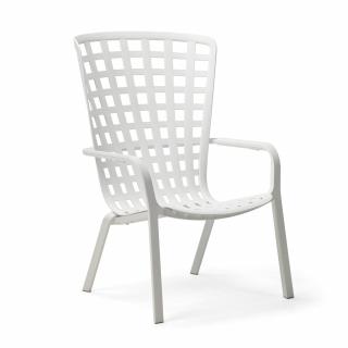 Polohovacie plastové záhradné kreslo Folio Bianco NARDI