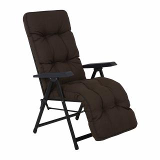 Polohovacie záhradné kreslo s podnožkou Lena Plus Black Edition H047-04PB PATIO