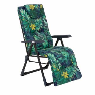 Polohovacie záhradné kreslo s podnožkou Mijas Plus Black Edition G051-02IB PATIO