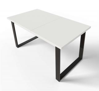 Rozkladací jedálenský stôl GRANDE 150 - 190 x 80 cm biely matný