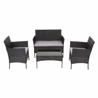 Súprava nábytku z technorattanu Edwige Black PATIO