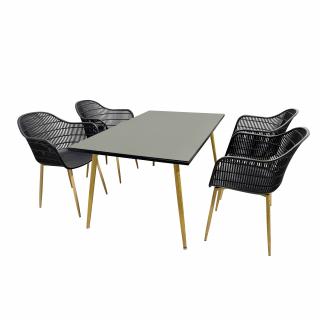 Súprava záhradného nábytku Luc Black PATIO