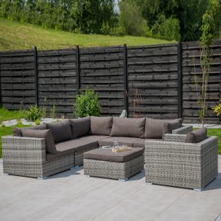 Súprava záhradného nábytku z technorattanu Claudine Ash PATIO