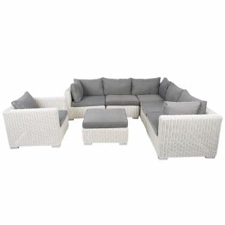 Súprava záhradného nábytku z technorattanu Dorothee White PATIO