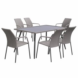 Súprava záhradného nábytku z technorattanu Lupus Grey PATIO