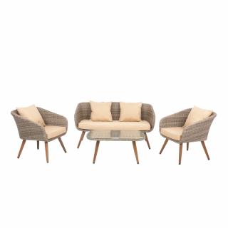 Súprava záhradného nábytku z technorattanu Marlene Ash Sofa PATIO