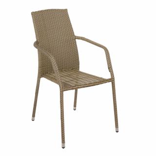 Záhradné kreslo z technorattanu Etienne Cappuccino PATIO