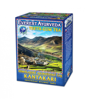 Everest Ayurveda KANTAKARI Zuby a ďasná bylinný čaj 100 g (Sypaný himalájsky ajurvédsky čaj, výživový doplnok s bylinami.)