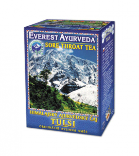 EVEREST AYURVEDA Tulsi krčná oblasť a priedušky sypaný čaj 100 g (Sypaný himalájsky ajurvédsky čaj, výživový doplnok s bylinami.)