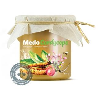 MycoMedica, MedoCORDYCEPS - Medicinálne huby a acerola v mede, 400g (Cordyceps a acerola v mede)